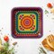 8 Ct. Fiesta Party Square Paper Dessert Plates 7" Colorful Disposable Tableware